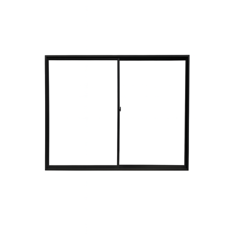 Vitrô 2 Folhas de Correr Aluminio Preto 1,00x1,00