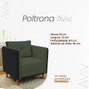 Ver imagem 4 de Kit 2 Poltronas Aviv para Sala Escritório Recepção Linho Verde Premium Easy Clean Corino Preto Premi