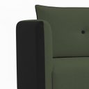 Ver imagem 7 de Kit 2 Poltronas Aviv para Sala Escritório Recepção Linho Verde Premium Easy Clean Corino Preto Premi