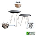 Ver imagem 2 de Mesa de Lateral Duo Lisboa Ferro Branco Tampo Preto