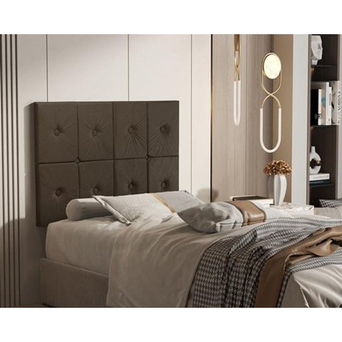 Painel Cama Box Prime Solteiro 0,90 Ferrari Cor Marrom