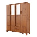 Ver imagem 2 de Guarda-Roupa 4 Portas Estrutura em Madeira Clean - Cedro