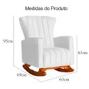 Ver imagem 5 de Kit Poltrona Amamentação Balanço + Puff Suede Branco - Vallisa Decor