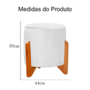 Ver imagem 6 de Kit Poltrona Amamentação Balanço + Puff Suede Branco - Vallisa Decor