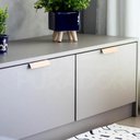 Ver imagem 6 de Puxador Alça de Sobrepor Dourado 128mm para Móveis Armários Cômodas Torralba Pv22