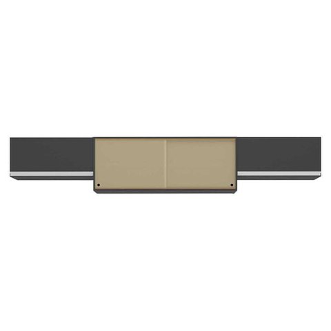 Kit 3 Armários de Cozinha Aéreos 4 Portas Veneza Multimóveis Mp2152 Preto/branco