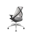 Ver imagem 3 de Cadeira Office Bix Tela Branca Assento Aero Preto Autocompensador Base Alumínio 95cm - 63999