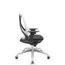 Ver imagem 2 de Cadeira Office Bix Tela Branca Assento Aero Preto Autocompensador Base Alumínio 95cm - 63999