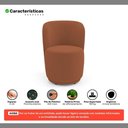 Ver imagem 5 de Poltrona Decorativa com Puff Orgânico Molly Bouclê Terracota - Desk Design