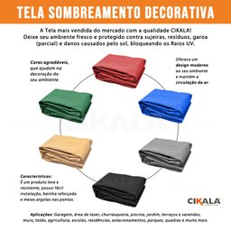 Tela Sombreamento Areia 5x1.5 Metros para Cobertura e Decorativa - 3