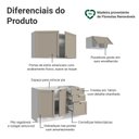 Ver imagem 4 de Armário de Cozinha Compacta 180 Cm Branco/crema Vik Madesa 02