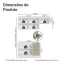 Ver imagem 3 de Armário de Cozinha Compacta 180 Cm Branco/crema Vik Madesa 02