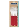 Conjunto de Garfos de Mesa Leme com Lâminas em Aço Inox e Cabo Vermelho 12 Peças - 2
