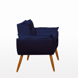 Cadeira Poltrona de Amamentação Quarto Bebê – Jl Decor Cor:azul Marinho - 3