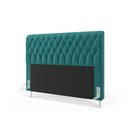 Ver imagem 2 de Cabeceira Bellatrix 160 para Cama Queen Suede Azul Turquesa Aradecor