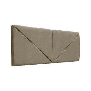 Cabeceira Modular V Cama Box Estofada Luxo Suede Rbl:queen Painel/bege