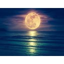 Ver imagem 2 de Papel de Parede Praia Mar Lua Cheia Céu 3d Npr186