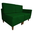 Ver imagem 1 de Poltrona Decorativa Alicia Lado Esquerdo Suede Verde Pés Madeira Mz Decor