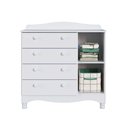 Ver imagem 4 de Cômoda para Quarto Infantil 93cm com Porta e 4 Gavetas Cor:branco