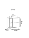 Ver imagem 4 de Gabinete Lívia 78cm com Pés - Fabribam Gabinetes