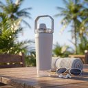 Ver imagem 2 de Garrafa Térmica Inox 700ml Parede Dupla Cinza para Suplemento