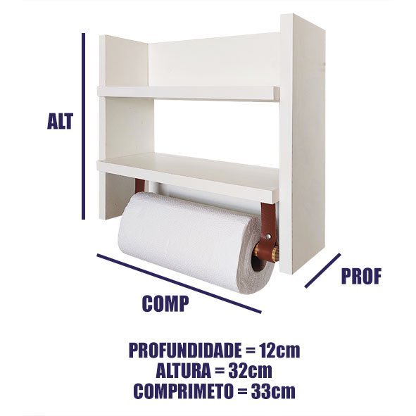 Suporte Porta Papel Toalha Tempero Condimentos com Alça - 5