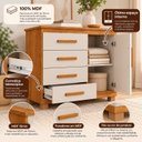 Ver imagem 7 de Cômoda Monique Grande 4 Gavetas 1 Porta com Prateleira 100% MDF Yescasa