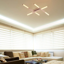 Ver imagem 4 de Plafon de Sobrepor Palito Dourado (c)86cm (l)70cm (a)7cm 6x6w 2700k 1800lm - Cd017