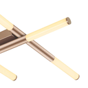 Ver imagem 2 de Plafon de Sobrepor Palito Dourado (c)86cm (l)70cm (a)7cm 6x6w 2700k 1800lm - Cd017