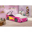 Ver imagem 4 de Cama Carro Fast Menina Rosa Solteiro com Colchão