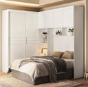 Ver imagem 1 de Guarda Roupa Armário de Casal com 6 Portas para Cama Box Branco