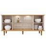 Buffet 4 Portas com Led Janice Nature/off White Cimol Móveis - 5