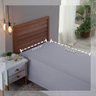 Roupa Cama Solteiro 300 Fios Lençol Virol sem Elástico de Algodão:cinza - 3