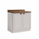 Ver imagem 2 de Balcão Aparador Buffet Estilo Americano Frentes Frisadas Tampo Reforçado 25mm