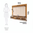 Ver imagem 3 de Painel para TV até 60 Polegadas 152cm x 160cm com 2 Portas Basculantes Aquiles Espresso Móveis