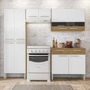 Ver imagem 7 de Armário de Cozinha Compacta 10 Portas 2 Gaveta com Balcão Atenas - Freijó/supremo/cp Ripado Freij