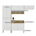 Ver imagem 5 de Armário de Cozinha Compacta 10 Portas 2 Gaveta com Balcão Atenas - Freijó/supremo/cp Ripado Freij