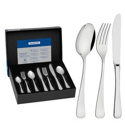 Faqueiro Tramontina Mônaco Aço Inox com Facas de Mesa Forjadas Acabamento Brilho 42 Peças - 1