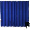 Ver imagem 3 de Cortina Sala Jacquard 2.80m X 1.70m Semi Blackout Requinte Varão Simples:Azul Royal