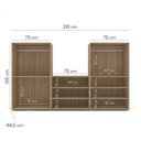 Ver imagem 3 de Guarda-Roupa Infantil com Nicho e 3 Gavetas Frame Yescasa