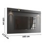 Painel Para TV Aspen 1.8 Preto – MóveisAqui - 3