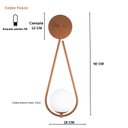 Ver imagem 1 de Arandela Luminária Gota Globo 12 Cm Moderno Cobre Fosco Bf Decor Arandela Gota Globo 12