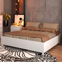 Ver imagem 1 de Base de Cama Box Casal Mônaco Neve - Tcil Móveis