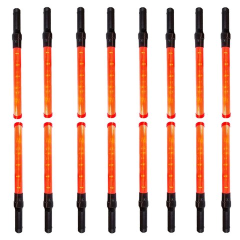 Bastao Sinalizador Kit 16 Unidades Manobrista Estacionamento Transito Obra Rua Estrada Avenida Aerop