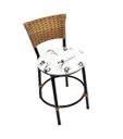 Ver imagem 4 de Kit 2 Banquetas Baixa Cozinha Encosto Juncado