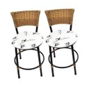 Ver imagem 1 de Kit 2 Banquetas Baixa Cozinha Encosto Juncado