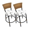 Ver imagem 2 de Kit 2 Banquetas Baixa Cozinha Encosto Juncado