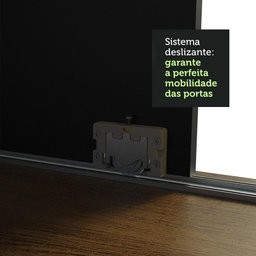 Guarda-roupa Casal Madesa Kansas 3 Portas de Correr com Espelho 3 Gavetas - 6