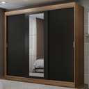 Ver imagem 1 de Guarda-roupa Casal Madesa Kansas 3 Portas de Correr com Espelho 3 Gavetas
