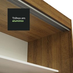 Guarda-roupa Casal Madesa Kansas 3 Portas de Correr com Espelho 3 Gavetas - 10